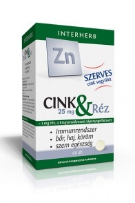 Interherb SZERVES Cink 25 mg  &  Réz tabletta 60 db