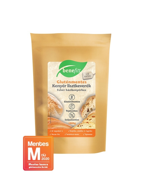 BENEFITT Gluténmentes Lisztkeverék, Házi fehérkenyér 1000g