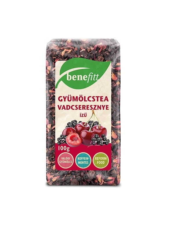 BENEFITT gyümölcstea vadcseresznye ízesítésű 100g