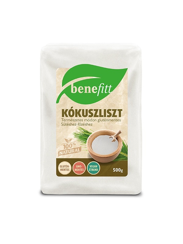 BENEFITT Kókuszliszt 500g, Gluténmentes