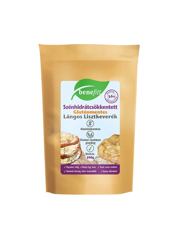 BENEFITT Szénhidrátcsökkentett Gluténmentes Lángos lisztkeverék 500g