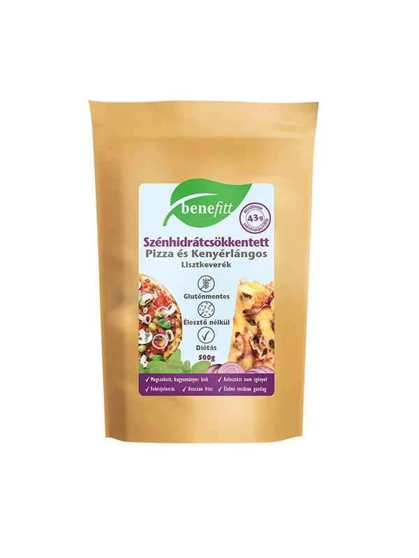 BENEFITT Szénhidrátcsökkentett Gluténmentes Pizza&Kenyérlángos lisztkeverék 500g
