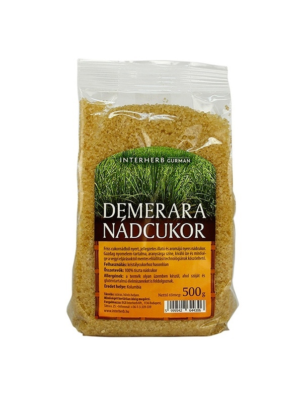 INTERHERB GURMAN demerara nádcukor 500g