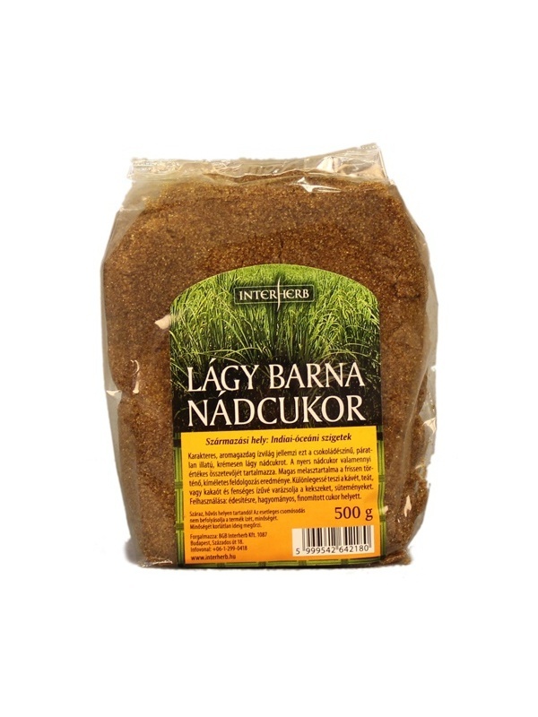 INTERHERB GURMAN Nádcukor lágy barna 500g