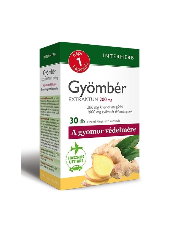 INTERHERB NAPI1 Gyömbér Extraktum 200 mg kapszula 30db