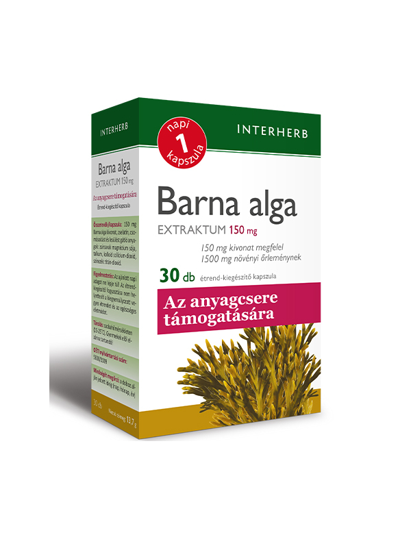 INTERHERB NAPI1 Barna alga Extraktum kapszula 150 mg 30db