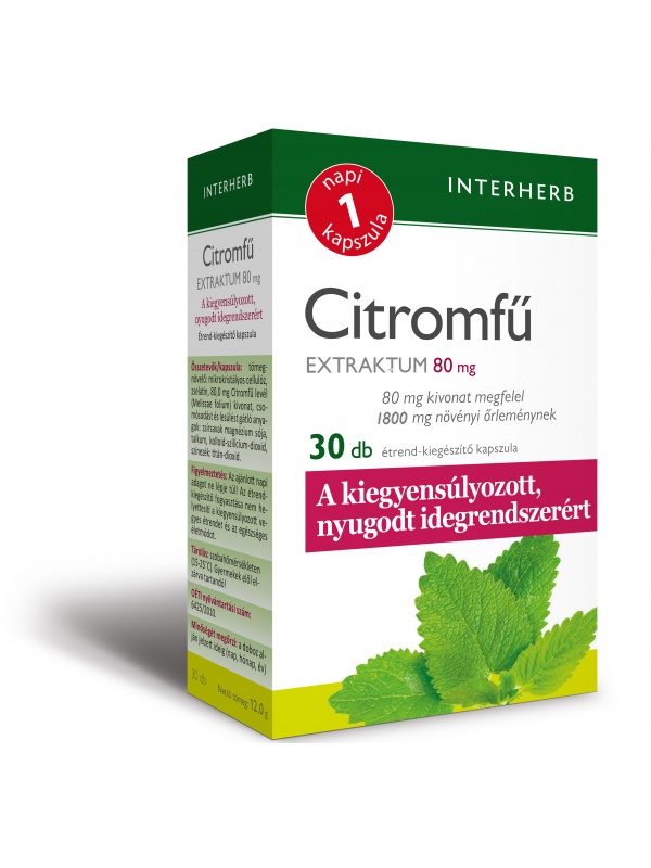 INTERHERB NAPI1 Citromfű Extraktum kapszula 80 mg 30db