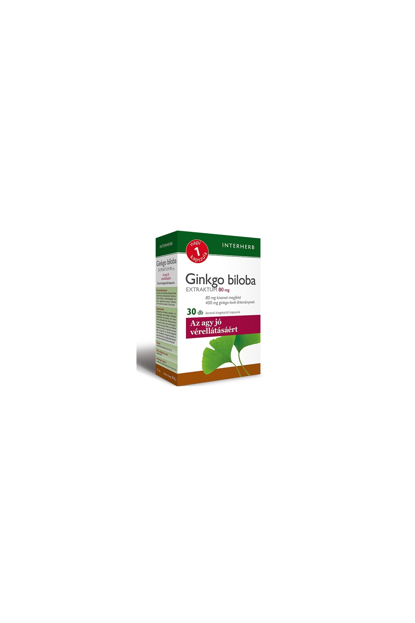 INTERHERB NAPI1 Ginkgo Biloba Extraktum kapszula 80 mg 30db