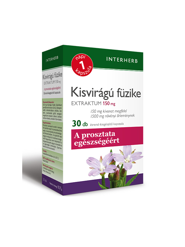 INTERHERB NAPI1 Kisvirágú füzike Extraktum kapszula 150 mg 30db