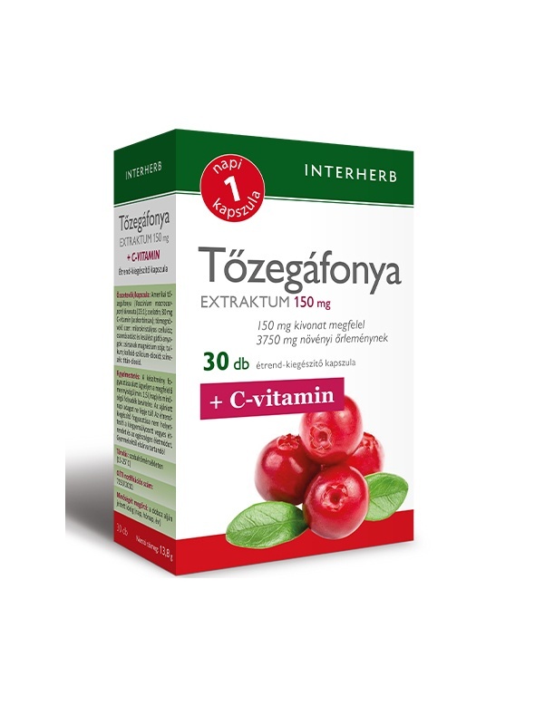 INTERHERB NAPI1 Tőzegáfonya Extraktum kapszula 150 mg 30db