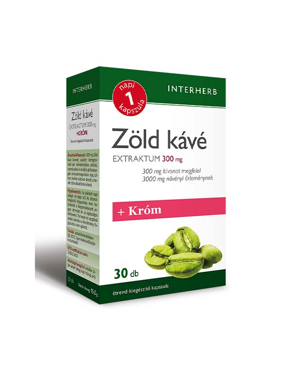 INTERHERB NAPI1 Zöld kávé Extraktum 300 mg
