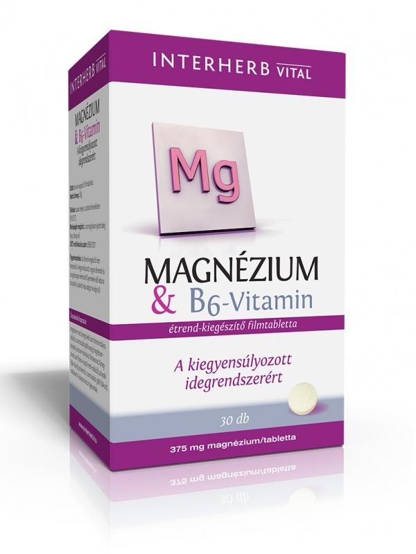 INTERHERB Magnézium + B6-vitamin tabletta 30db