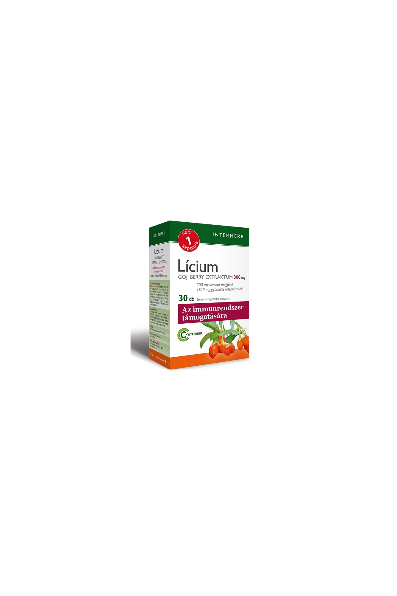 INTERHERB NAPI1 Lícium Goji berry Extraktum kapszula 300 mg 30db