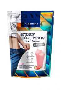 Interherb Intenzív SÚLYKONTROLL Eperízű Diet Shake kollagénnel 528g