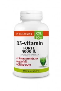 Interherb XXL D3-VITAMIN FORTE 4000 IU kapszula 90db