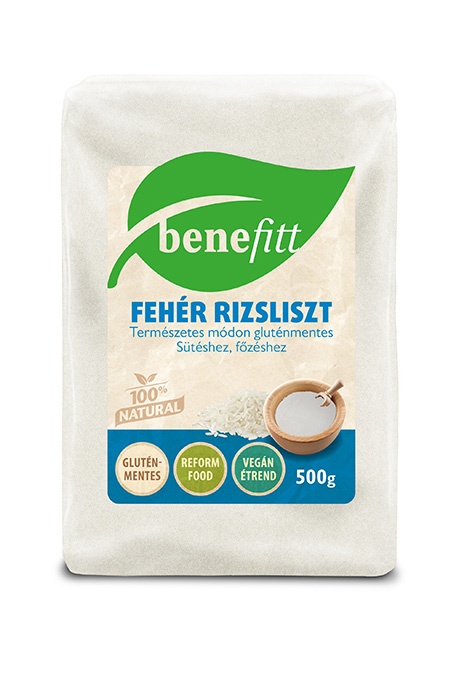BENEFITT Fehér rizsliszt 500g, Gluténmentes