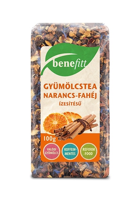 BENEFITT gyümölcstea narancs-fahéj ízesítésű 100g