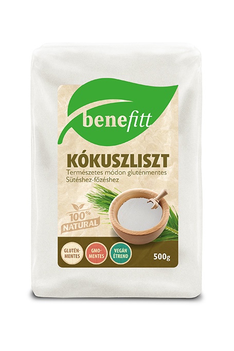 BENEFITT Kókuszliszt 500g, Gluténmentes