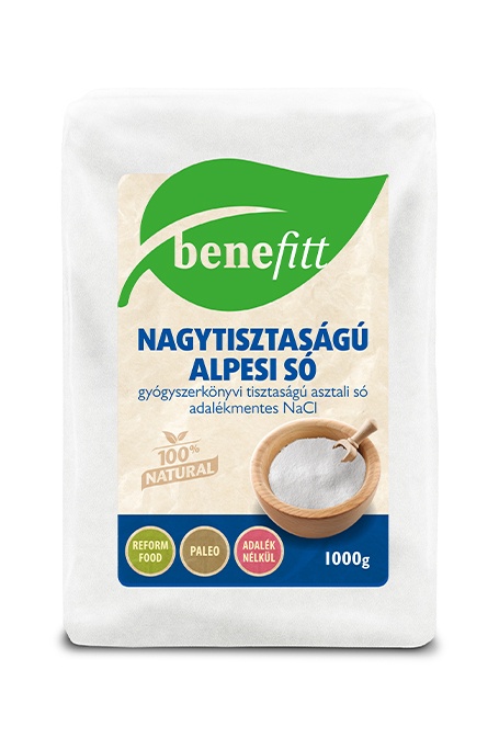 BENEFITT Nagytisztaságú Alpesi só 1000g
