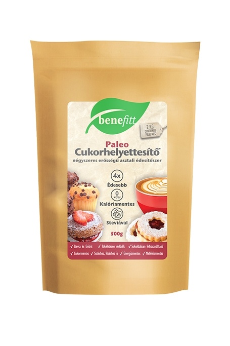 BENEFITT Paleo Cukorhelyettesítő 4x erősségű 500g