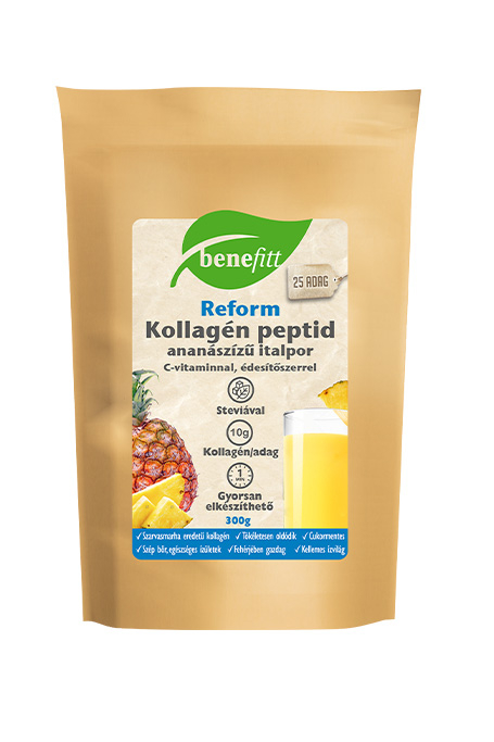 BENEFITT Reform Kollagén italpor, ananász ízű 300 g