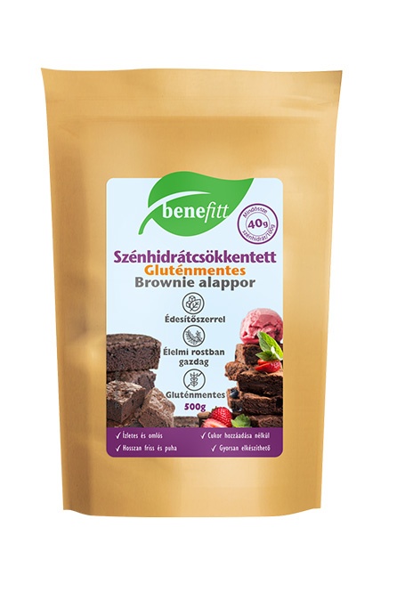 BENEFITT Szénhidrátcsökkentett Gluténmentes Brownie lisztkeverék 500g
