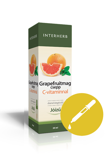 INTERHERB GRAPEFRUITMAG csepp C-vitaminnal pipettás kiszerelésben