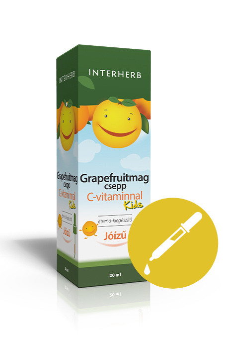 INTERHERB KIDS GRAPEFRUITMAG csepp C-vitaminnal KIDS pipettás kiszerelésben