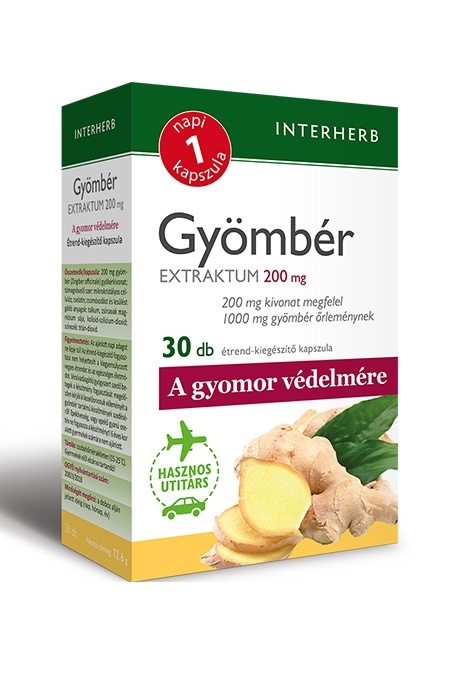 INTERHERB NAPI1 Gyömbér Extraktum 200 mg kapszula 30db