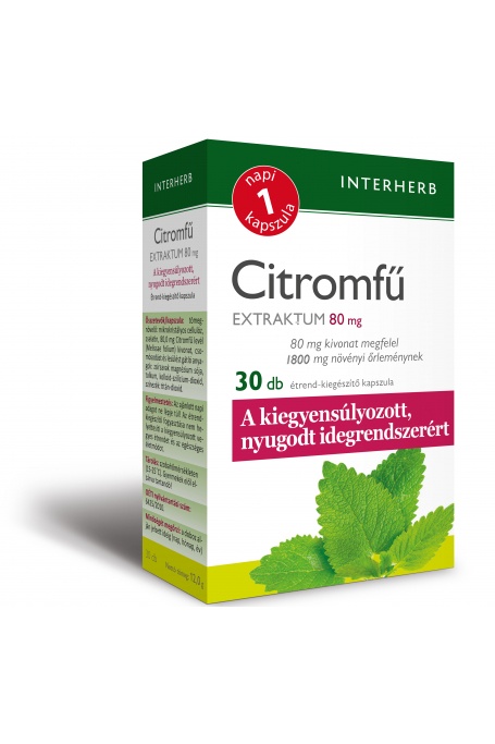INTERHERB NAPI1 Citromfű Extraktum kapszula 80 mg 30db