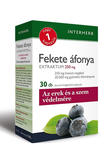 INTERHERB NAPI1 Fekete áfonya Extraktum kapszula 250 mg 30db