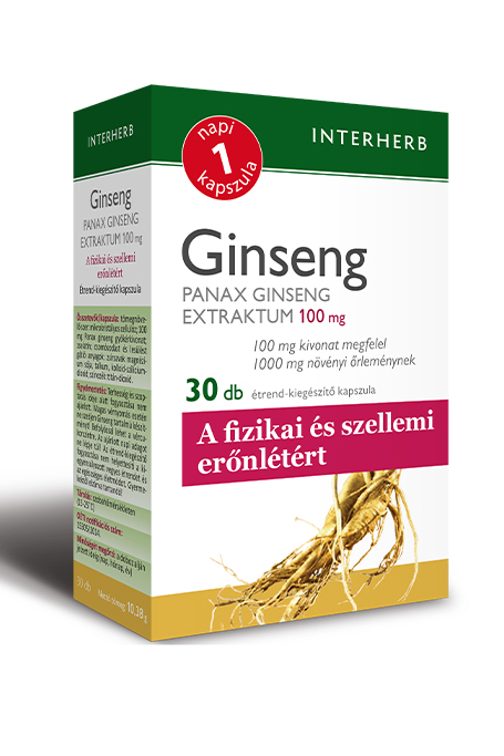 INTERHERB NAPI1 Ginseng Panax Extraktum kapszula 100mg 30db