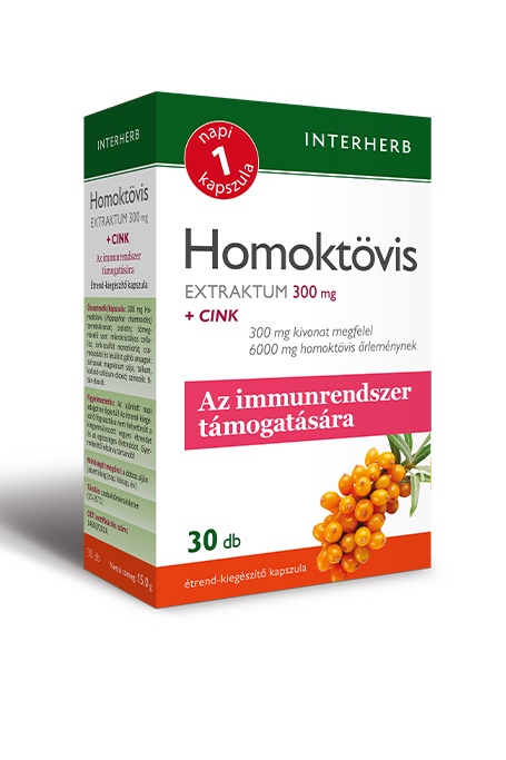 INTERHERB NAPI1 Homoktövis Extraktum 300 mg +Cink 30db