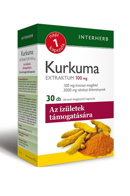 INTERHERB NAPI1 Kurkuma Extraktum 100 mg kapszula 30db