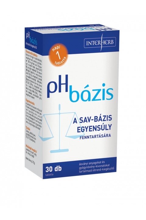 INTERHERB pH BÁZIS lúgosító tabletta 30db