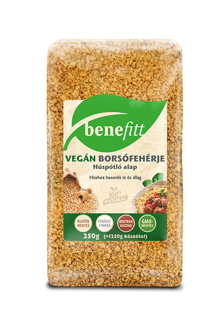 BENEFITT Borsófehérje granulátum 250g, Vegán húspótló
