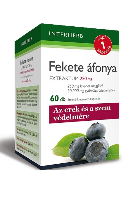 INTERHERB NAPI1 Fekete áfonya Extraktum 250mg kapszula 60db